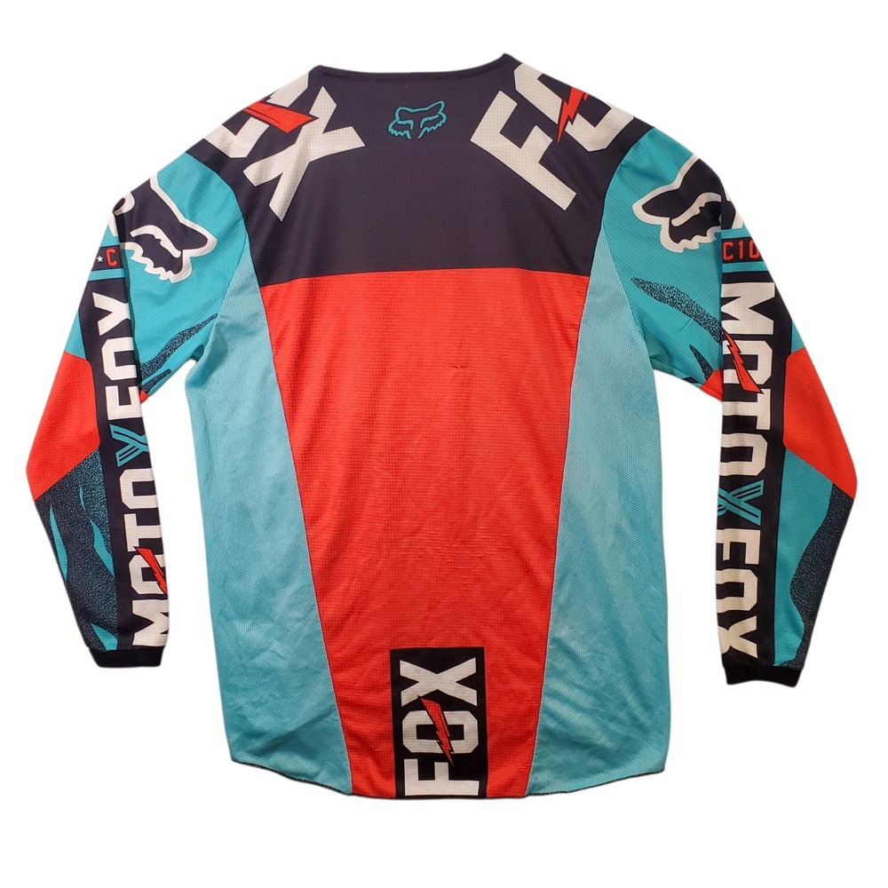 Fox Racing 180 Vicious Motocross Jersey Mens Large Blue Red Graphic Long Sleeve - Picture 2 of 10